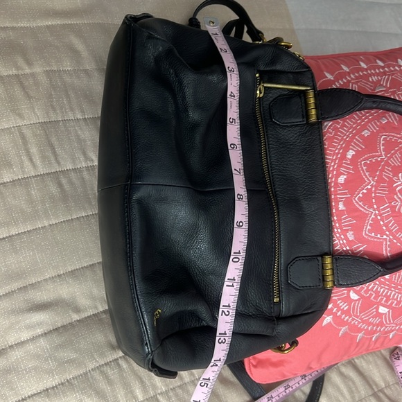 Elliott Lucca black leather Satchel (cross body bag) - Picture 15 of 17